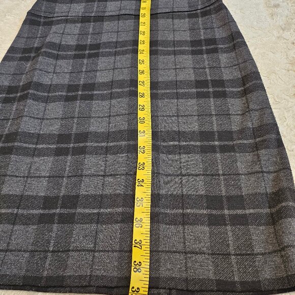 BCBGMAXAZRIA Women's Black Silk Top and Plaid Dress Size 6 - Picture 5 of 8